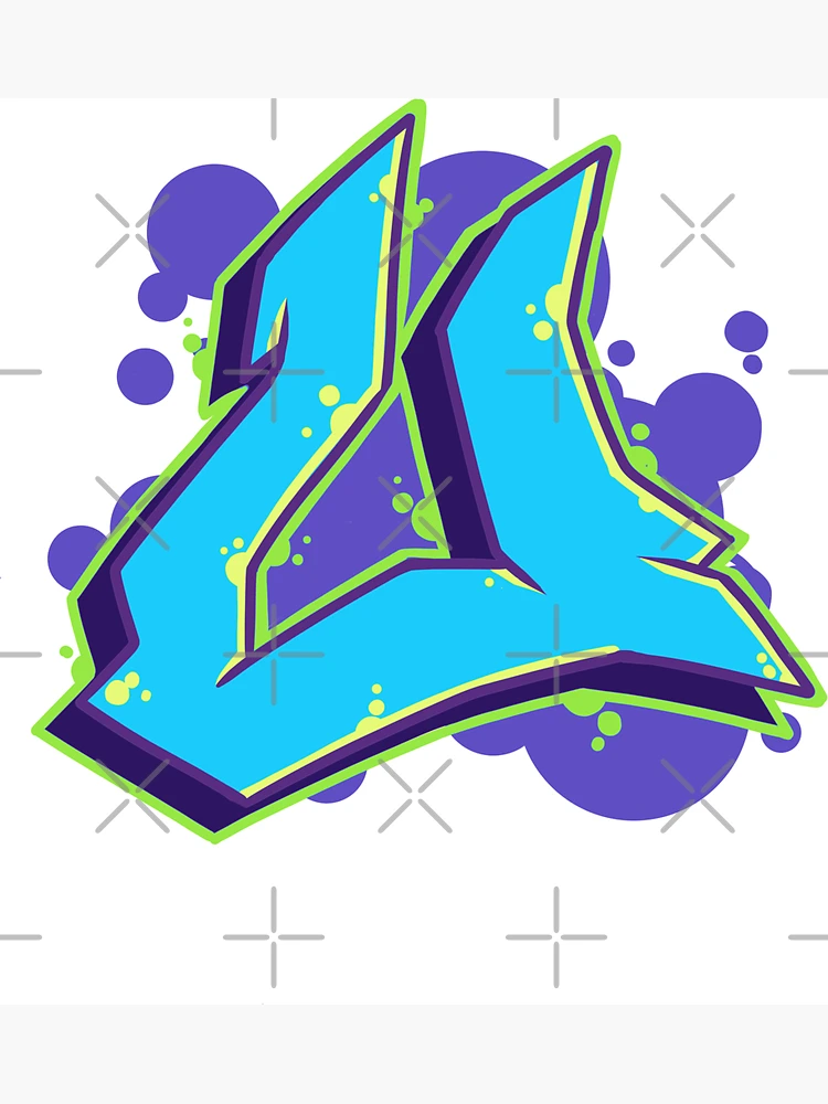 Graffiti Initial Letter E with 👑' Rectangle Magnet