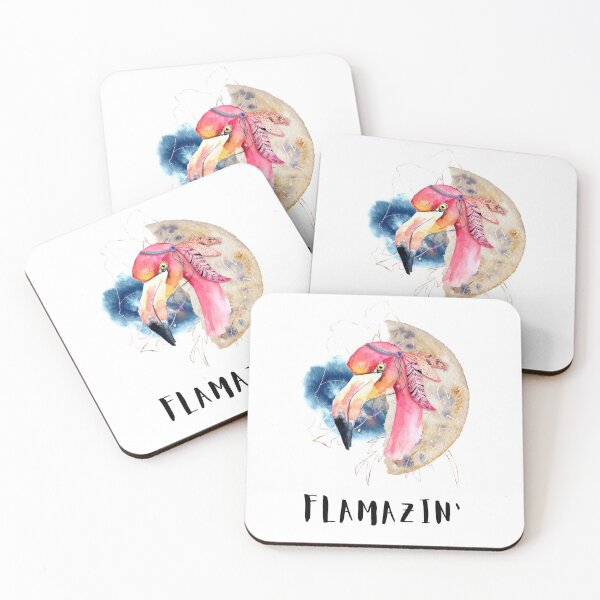 Item preview, Boho, Fun, and Artsy Flamingo in Front of the Moon designed and sold by SoLarghi.