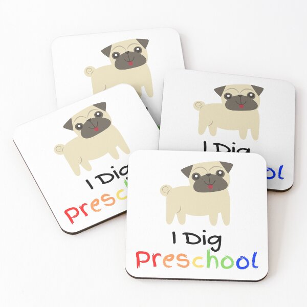 Item preview, I dig preschool, cute dog pre school (pug) designed and sold by NerdyChibi.