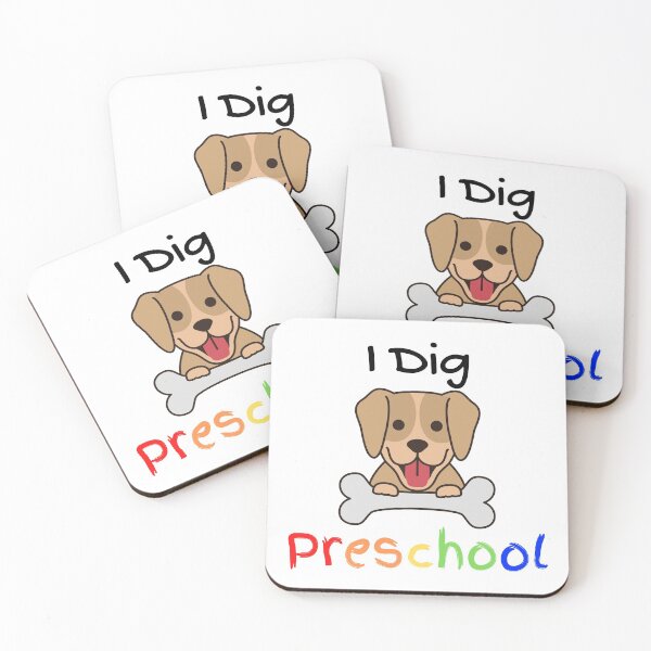 Item preview, I dig preschool, cute dog pre school (puppy with bone)  designed and sold by NerdyChibi.