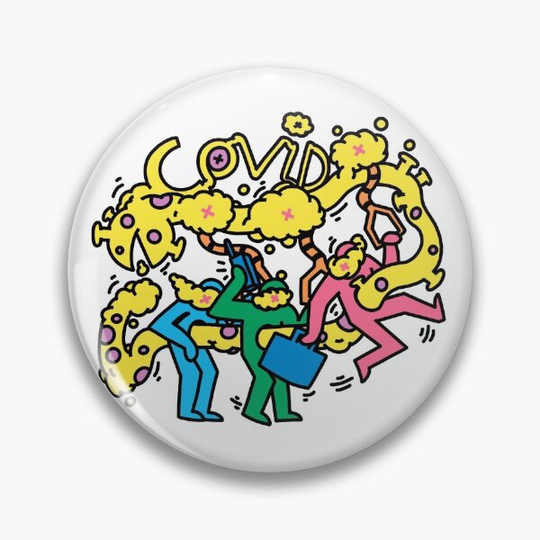 Item preview, COVID Loop Pop Art White designed and sold by Hojyn.