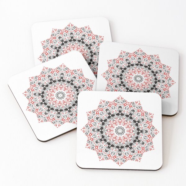 Item preview, Black and red mandala. designed and sold by floraaplus.