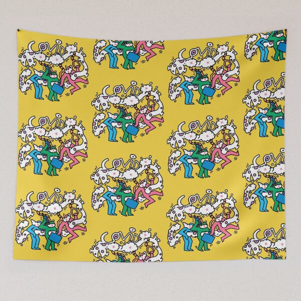 Item preview,  COVID Loop Pop Art Yellow designed and sold by Hojyn.