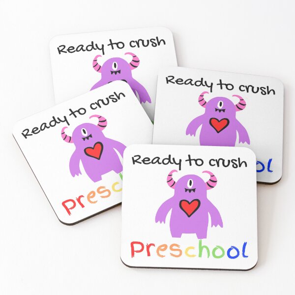 Item preview, Ready to crush preschool, cute monster pre school (purple) designed and sold by NerdyChibi.