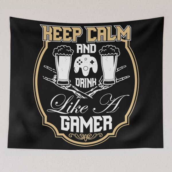 Item preview, keep calm and drink gamer designed and sold by Golden-place.