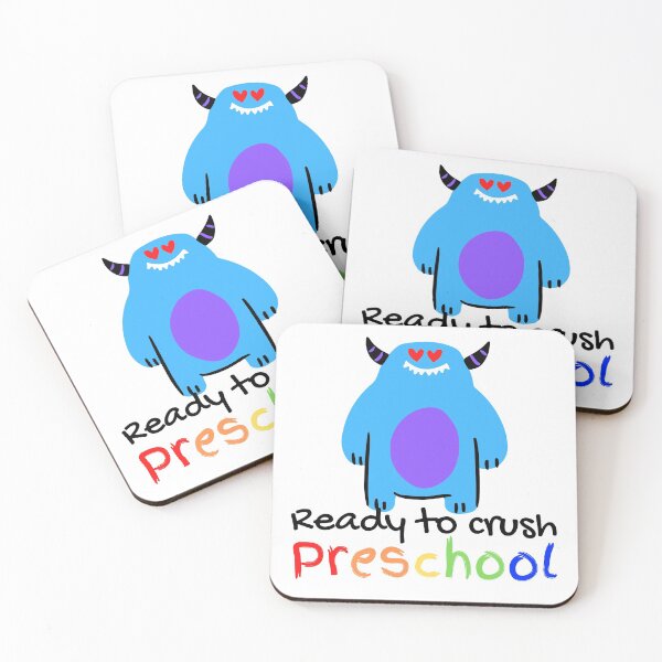 Item preview, Ready to crush preschool, cute monster pre school (blue) designed and sold by NerdyChibi.
