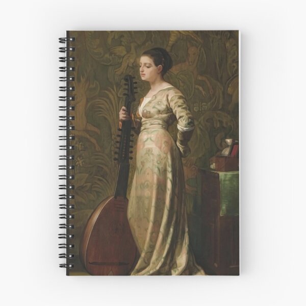 Item preview, Girl With a Lute by Elihu Vedder designed and sold by academic-art.