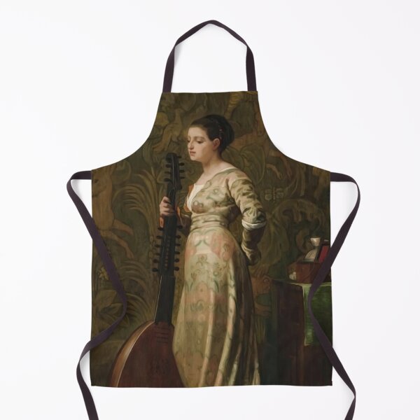 Item preview, Girl With a Lute by Elihu Vedder designed and sold by academic-art.