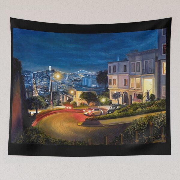 Item preview, Lombard Street in San Francisco - painting designed and sold by art-by-angels.