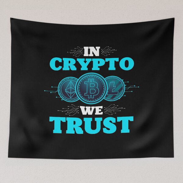 Item preview, In Crypto We Trust T-Shirt, Cryptocurrency Shirt, Bitcoin Shirt, Digital Currency Shirt, Crypto Trading Shirt For Mom and Dad designed and sold by UrbanJupiter1.