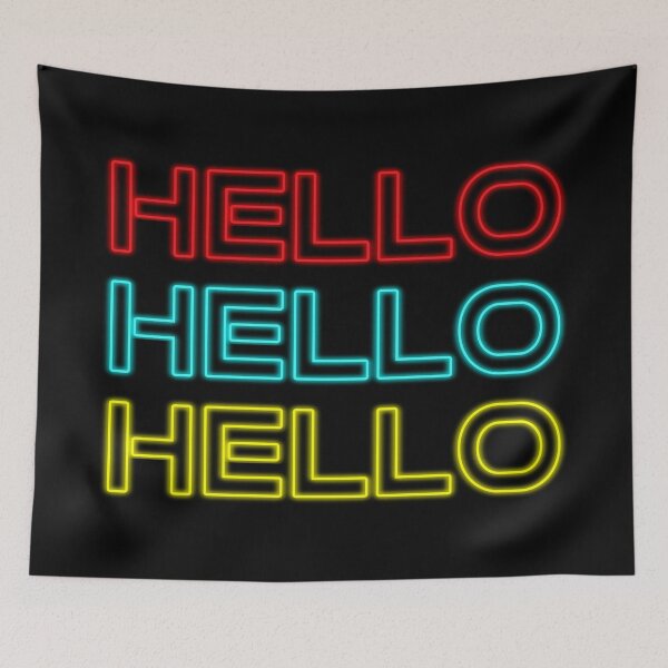 Item preview, Hello text retro neon effect designed and sold by Asa-design.