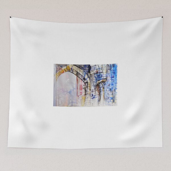 Item preview, Colorful watercolor painting with classical building detail designed and sold by oanaunciuleanu.