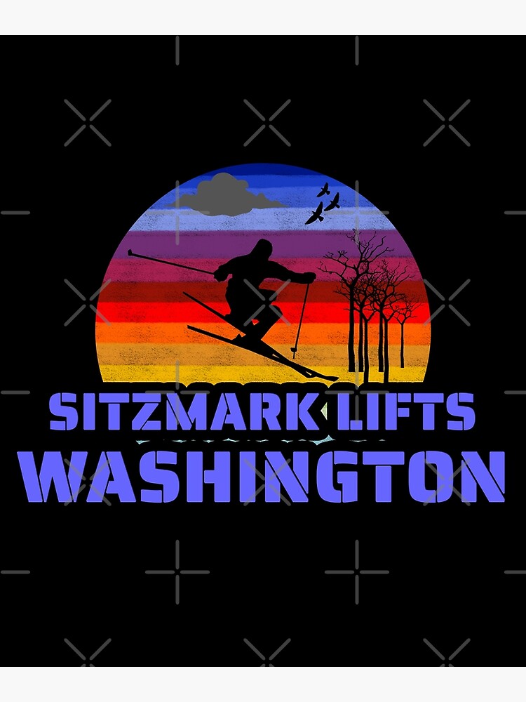 Disover Sitzmark Lifts, Washington | Usa Winter | Ski Premium Matte Vertical Poster