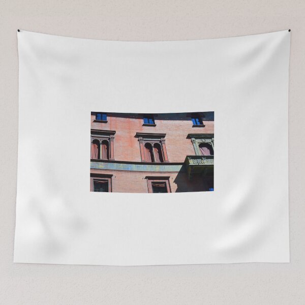 Item preview, Building facade from Bologna with red brick and classical decoration designed and sold by oanaunciuleanu.