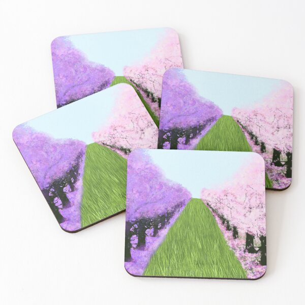 Item preview, Field of Grass with Jacaranda Trees and Cherry Blossoms designed and sold by --Iris--.