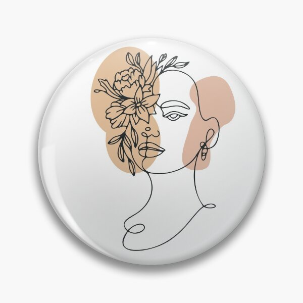 Item preview, Woman face with flowers designed and sold by Almusawwir.