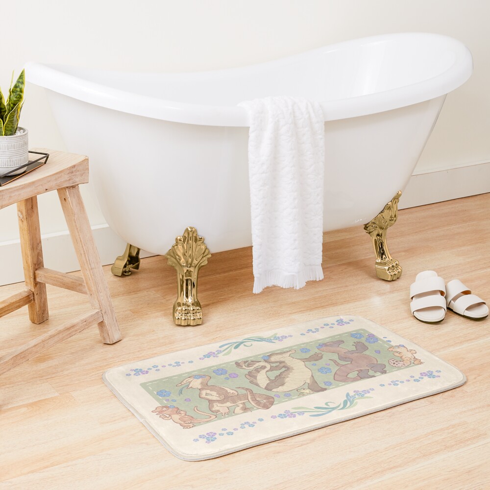 Happy Little Frogs Bath Mat