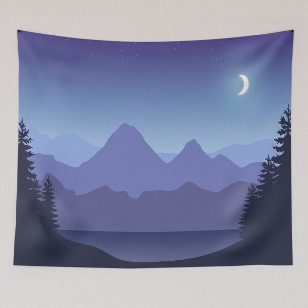 Item preview, Full Moon Night With Mountain Background designed and sold by JTS STORE.