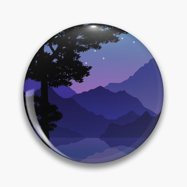 Item preview, Starry Night With Mountain Forest With River Landscape designed and sold by JTS STORE.