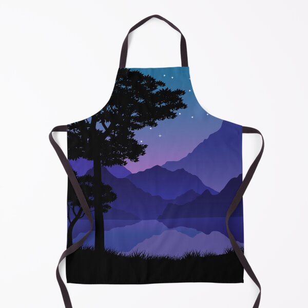 Item preview, Starry Night With Mountain Forest With River Landscape designed and sold by JTS STORE.