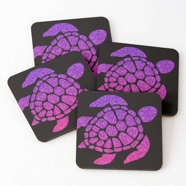 Item preview, Hot Pink Purple Ombre Faux Glitter Turtle designed and sold by Felicity-K.