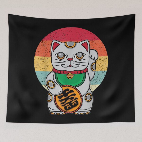 Item preview, Japanese Lucky Cat Maneki Neko Kawaii Koban Feng Shui Gift T-Shirt designed and sold by tinhpham.