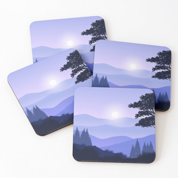 Item preview, Sunset With Forest And Mountain background designed and sold by JTS STORE.