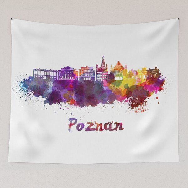 Item preview, Poznan skyline in watercolor designed and sold by paulrommer.