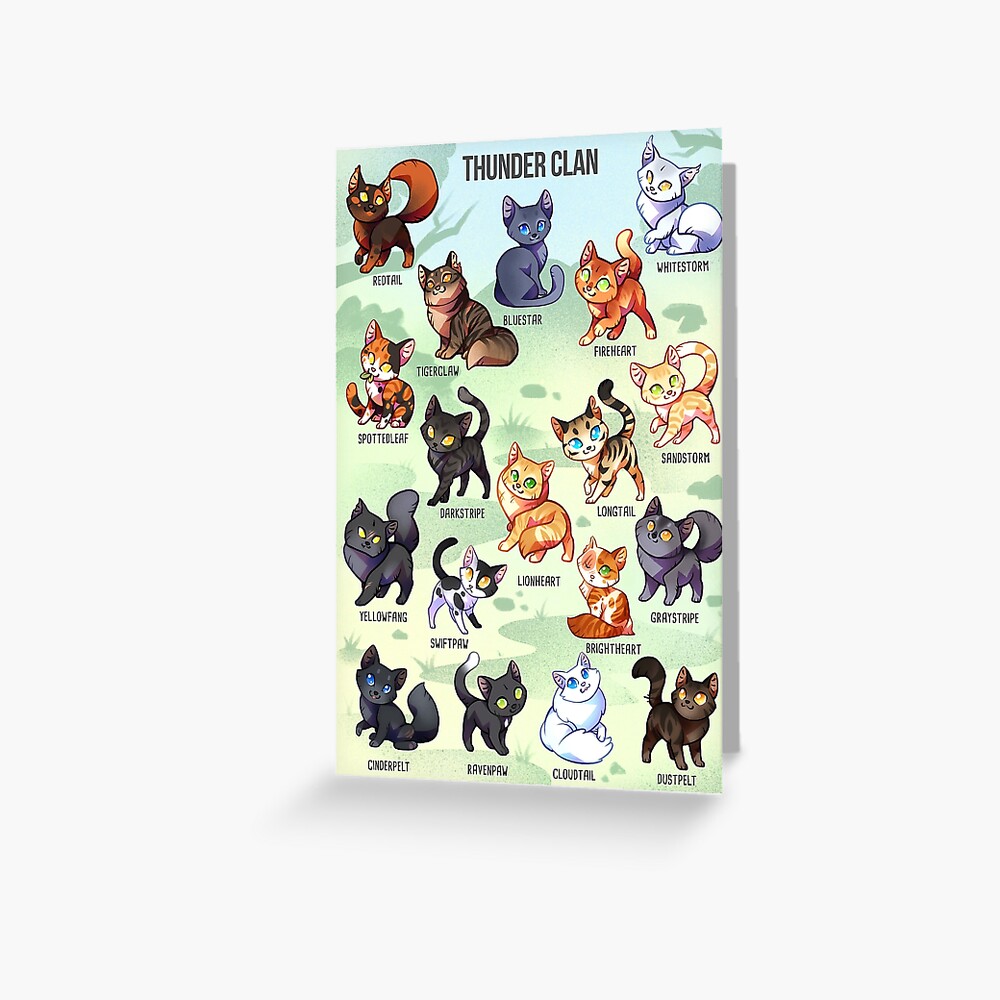 Warrior Cats Sticker Sheet - Thunder Clan 2 – Shinepaw Design