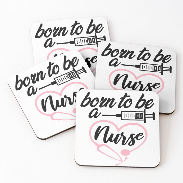 Item preview, born to be a nurse funny saying for nurses for sister for mom for friend pink  designed and sold by mydreamcatcher.