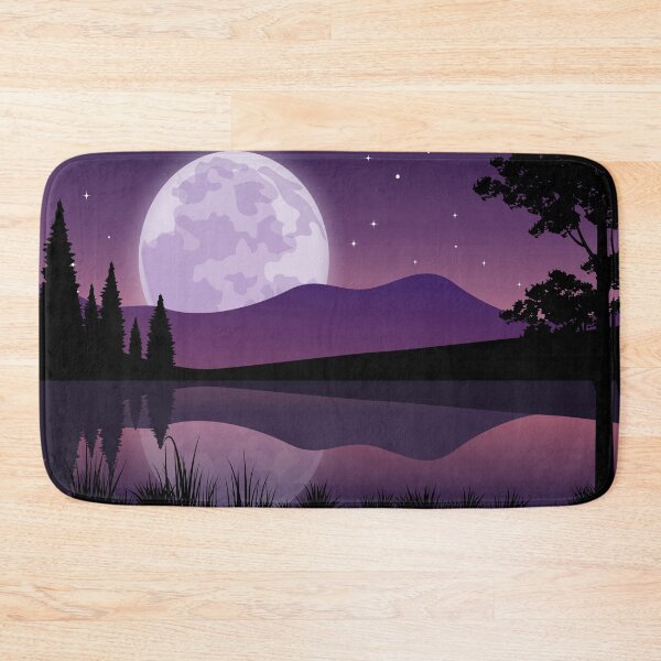 Item preview, Beautiful NIght Lake With Full Moon Rising designed and sold by JTS STORE.