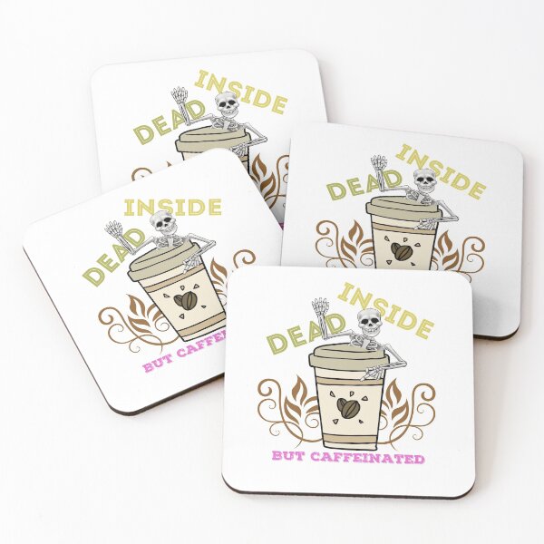Item preview, Funny Coffee Lovers T-Shirt Dead Inside But Caffeinated T-Shirt designed and sold by wijit.