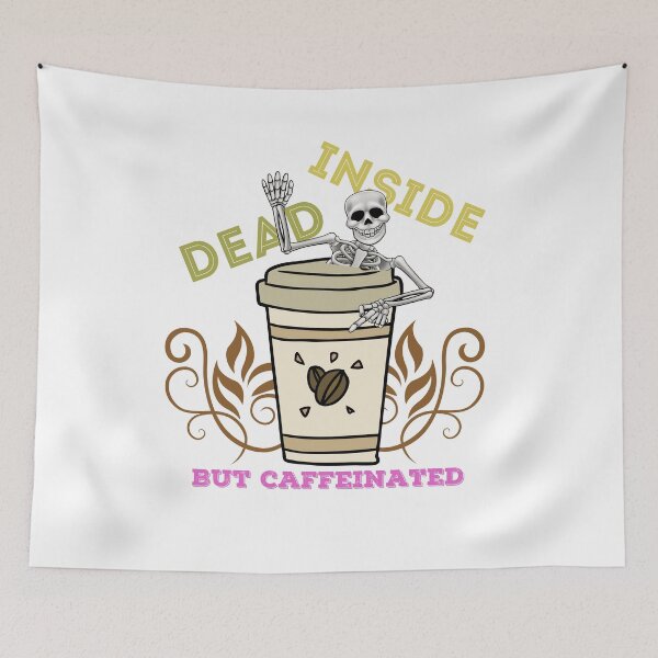 Item preview, Funny Coffee Lovers T-Shirt Dead Inside But Caffeinated T-Shirt designed and sold by wijit.