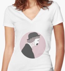 A Change Of Heart - GuyClown Fitted V-Neck T-Shirt