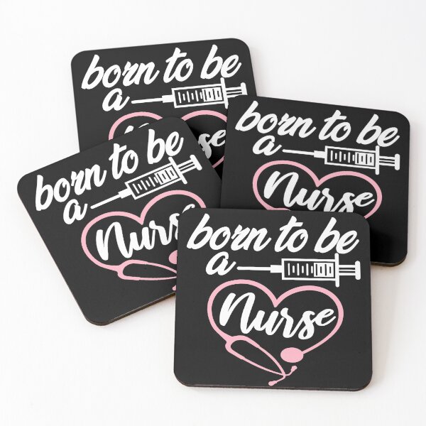 Item preview, born to be a nurse funny saying for nurses for sister for mom for friend pink  designed and sold by mydreamcatcher.