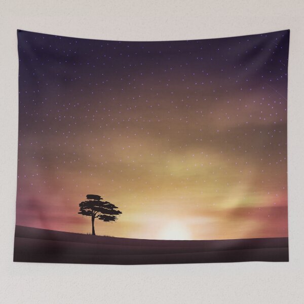Item preview, Evening Landscape With Orange Sunset designed and sold by JTS STORE.