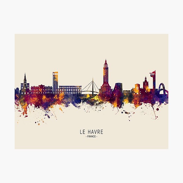 Item preview, Le Havre France Skyline designed and sold by MICHAEL TOMPSETT.