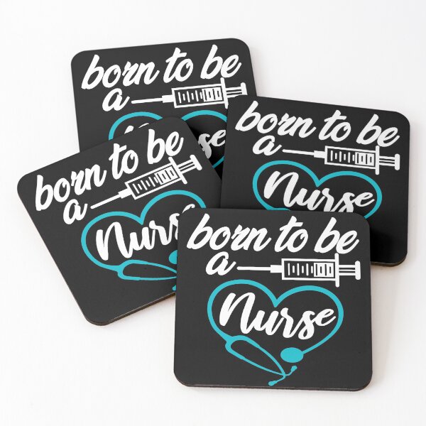Item preview, born to be a nurse funny saying for nurses for sister for mom for friend pink  designed and sold by mydreamcatcher.
