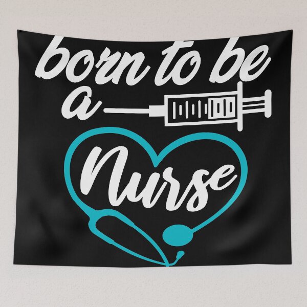 Item preview, born to be a nurse funny saying for nurses for sister for mom for friend pink  designed and sold by mydreamcatcher.