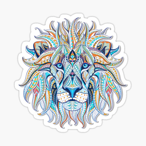 Ethnic Lion Sticker