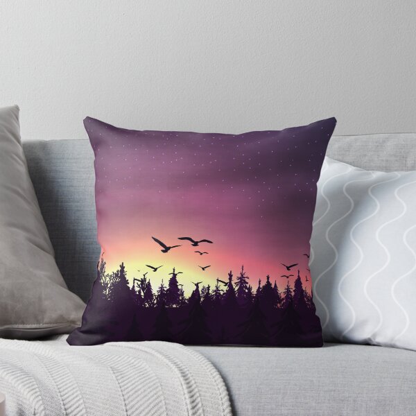 Item preview, Pine Forest With Pink Sunset Landscape  designed and sold by JTS STORE.