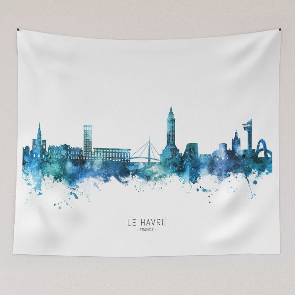 Aperçu de l'œuvre Le Havre France Skyline créée et vendue par ArtPrints.
