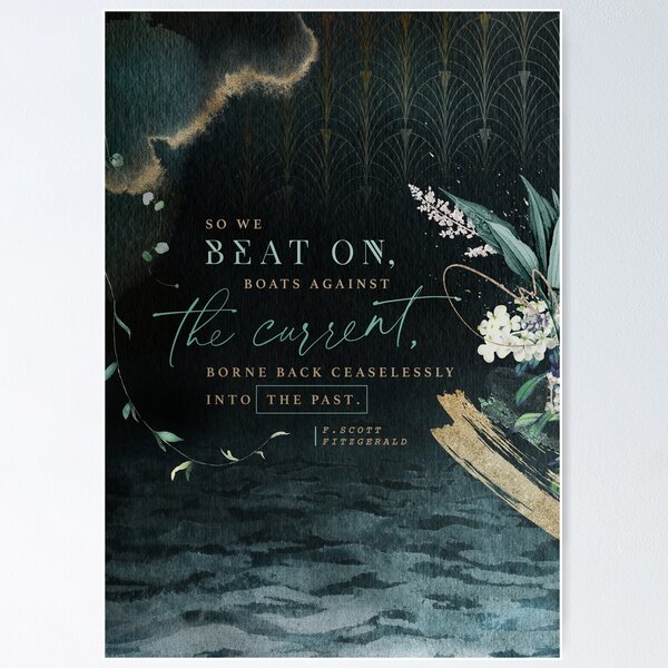 Item preview, So we beat on - The Great Gatsby designed and sold by Stella Bookish Art.