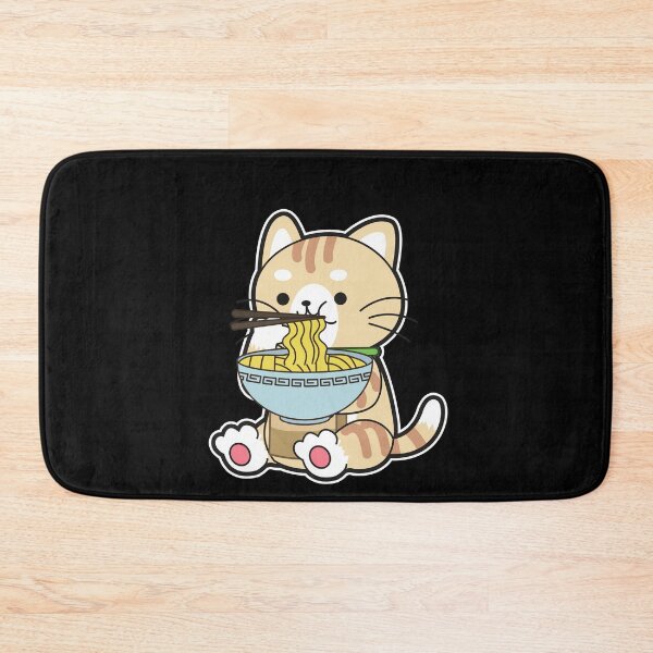 Item preview,  Anime Cat eating ramen designed and sold by Shoporoz.