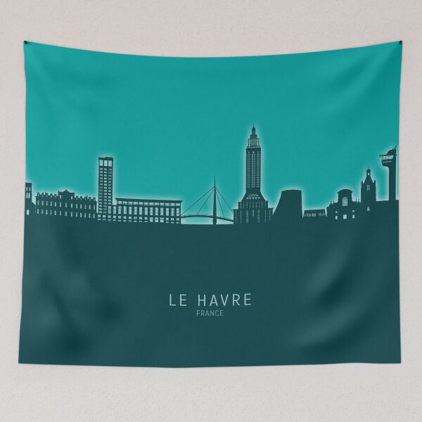 Aperçu de l'œuvre Le Havre France Skyline créée et vendue par ArtPrints.