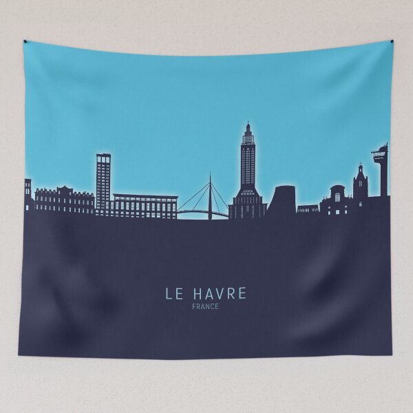 Aperçu de l'œuvre Le Havre France Skyline créée et vendue par ArtPrints.
