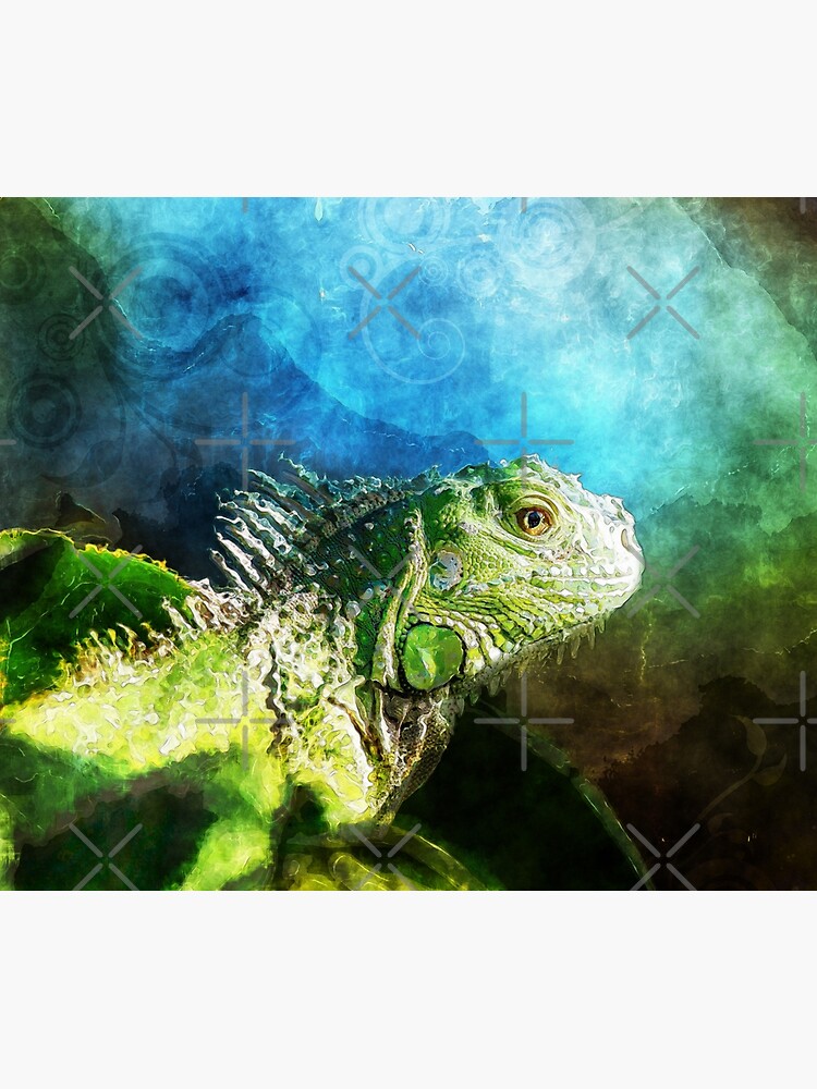 Blue And Green Iguana Profile by perkinsdesigns