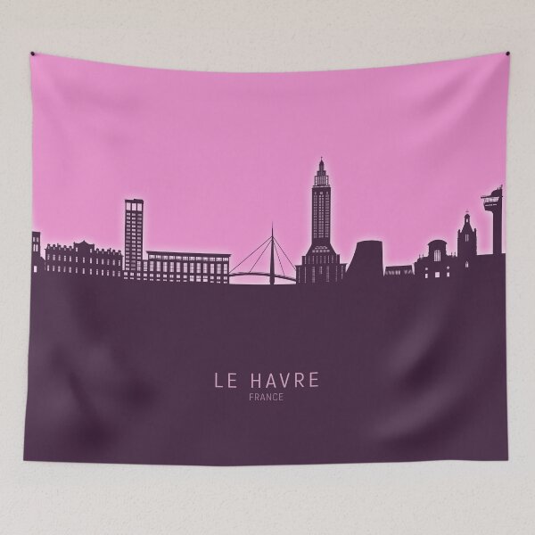 Aperçu de l'œuvre Le Havre France Skyline créée et vendue par ArtPrints.