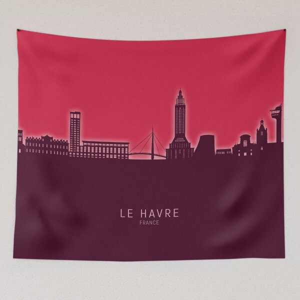Aperçu de l'œuvre Le Havre France Skyline créée et vendue par ArtPrints.