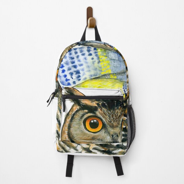Item preview, Watercolor Owl wearing colorful scarf designed and sold by CarolineJordaan.